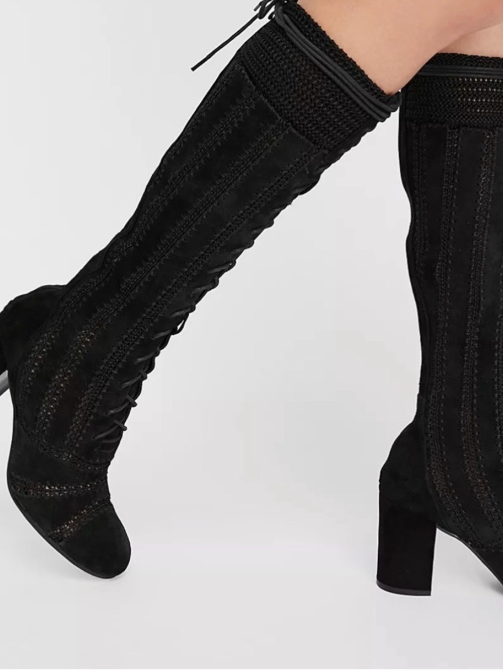 Never Worn Free People x Silent D Blaire Lace-Up Boots - Picture 2 of 5